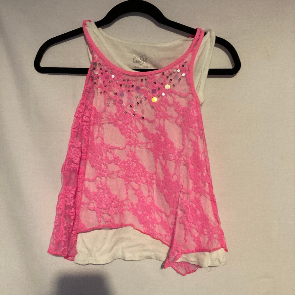 Justice lace tank